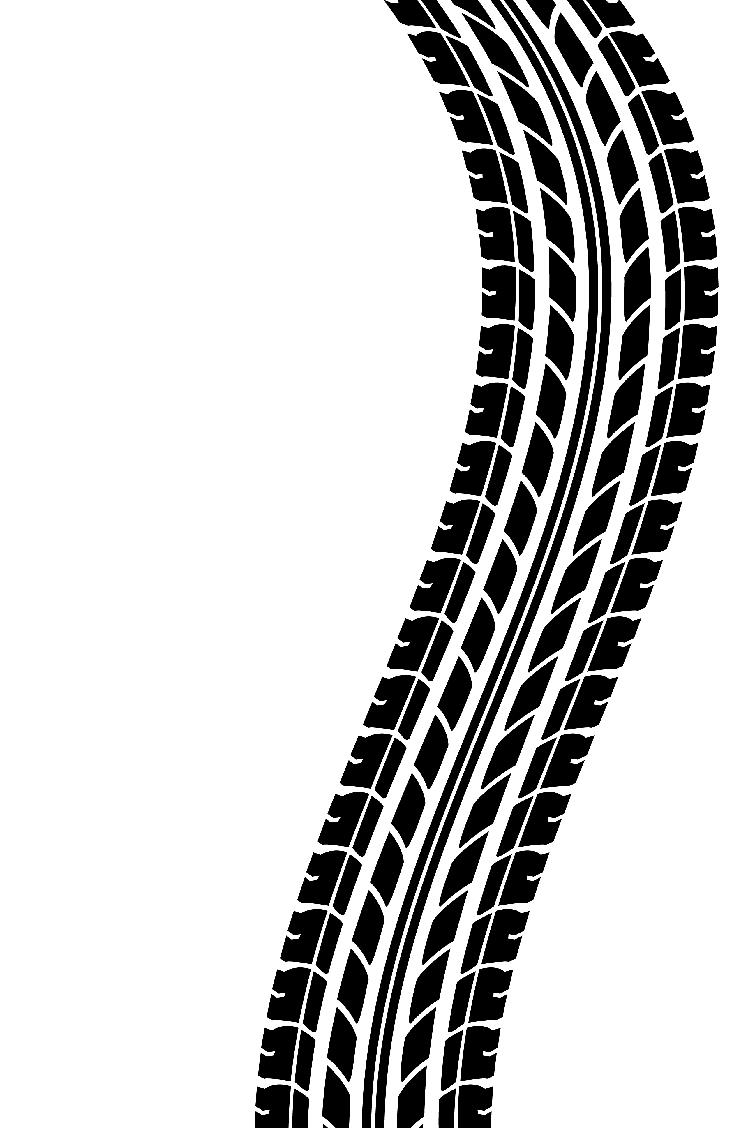 2592x3872 Tire Tracks Clip Art