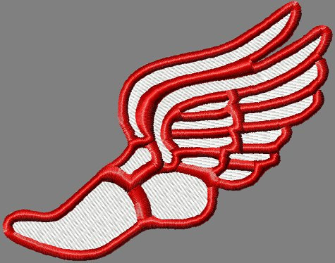 475x374 Track Shoe Running Shoe With Wings Clip Art