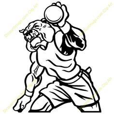 236x236 Bulldog Track And Field Shot And Discus Artwork Go Back