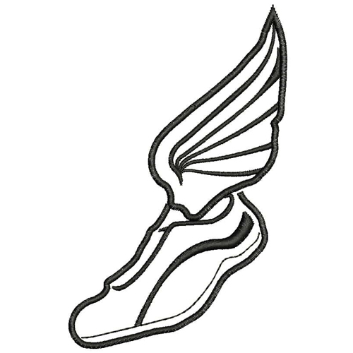 500x500 Track Shoe Outline Embroidery Download