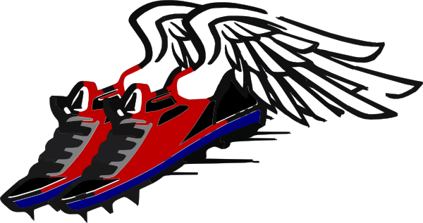 600x317 Track Shoe With Wings Clipart 2