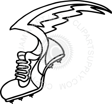 361x333 Track Spikes With Wings Clipart