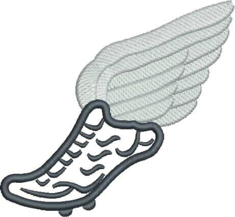 461x426 Track Shoe With Wings 7 Clip Art