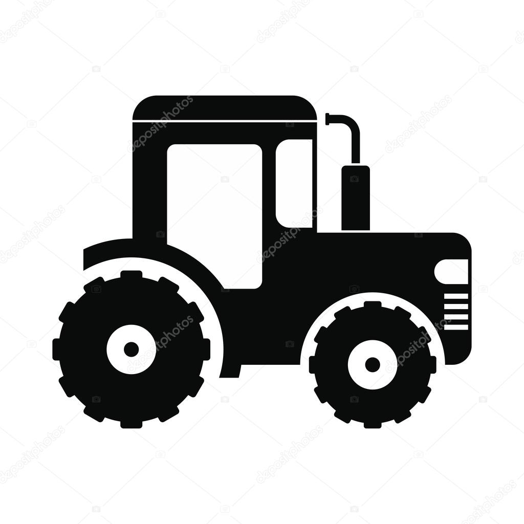 1024x1024 Tractor Icon Black Stock Vector Juliarstudio