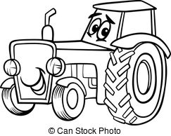 243x194 Drawn Tractor Black And White