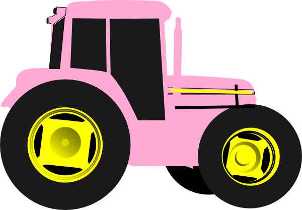 600x417 Pink Tractor Clip Art