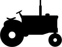 216x164 Tractor Silhouette Clip Art