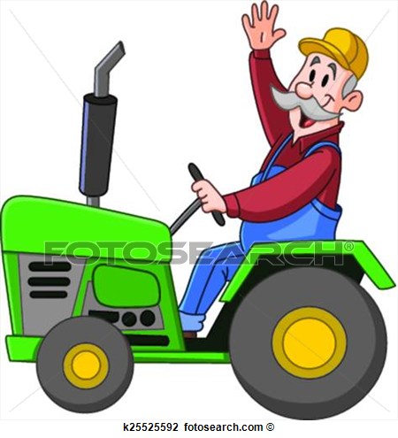 450x495 Farmer On Tractor Clipart
