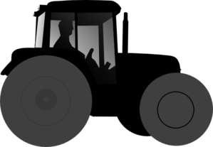 299x207 Black Tractor Clip Art