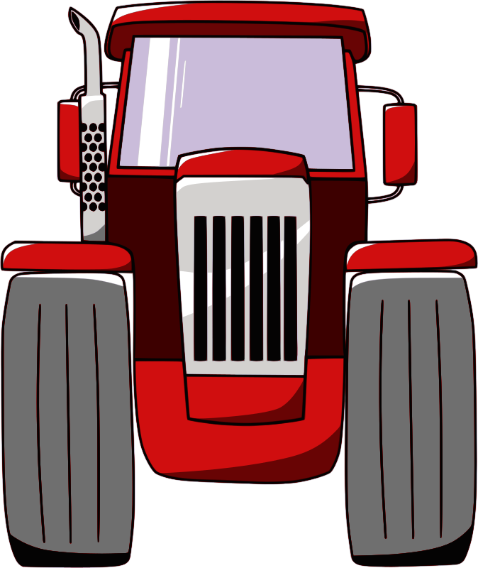 674x800 Free Cartoon Red Tractor Clip Art