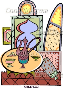222x308 Traditional Arabic Tea Set Clip Art