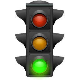 256x256 Traffic Light Clipart Red