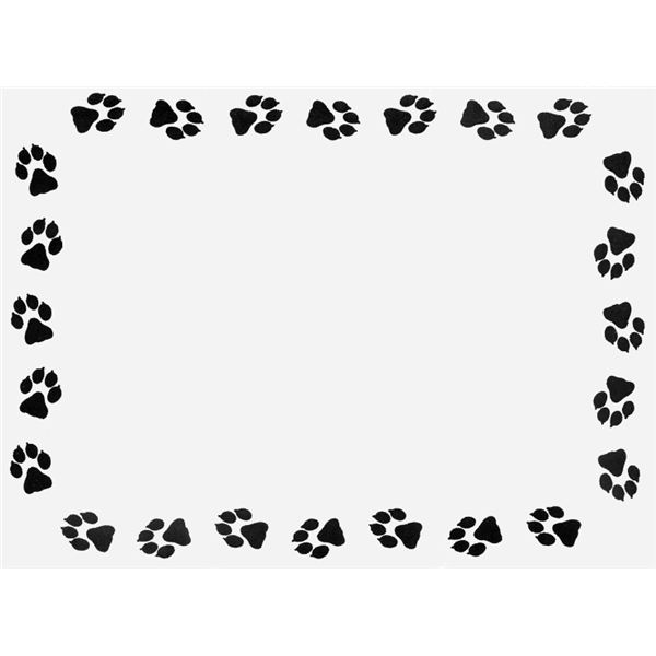 600x600 Paw Clipart Frame