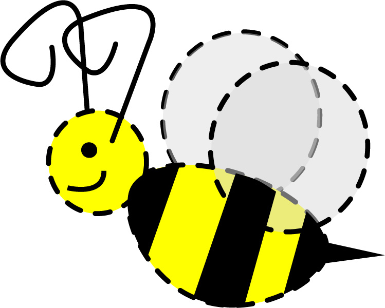 749x600 Bee Trail Clipart