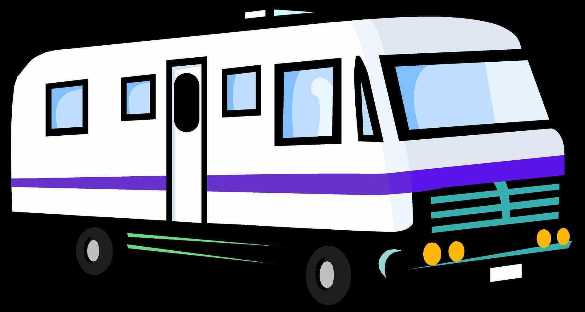 1900x1012 Stock Vector Retro Caravan Retro Vintage Rv Clipart Caravan Clip