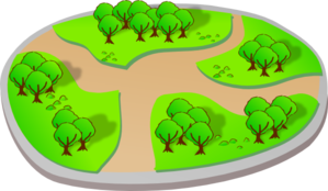 299x174 Park With Trails Clip Art