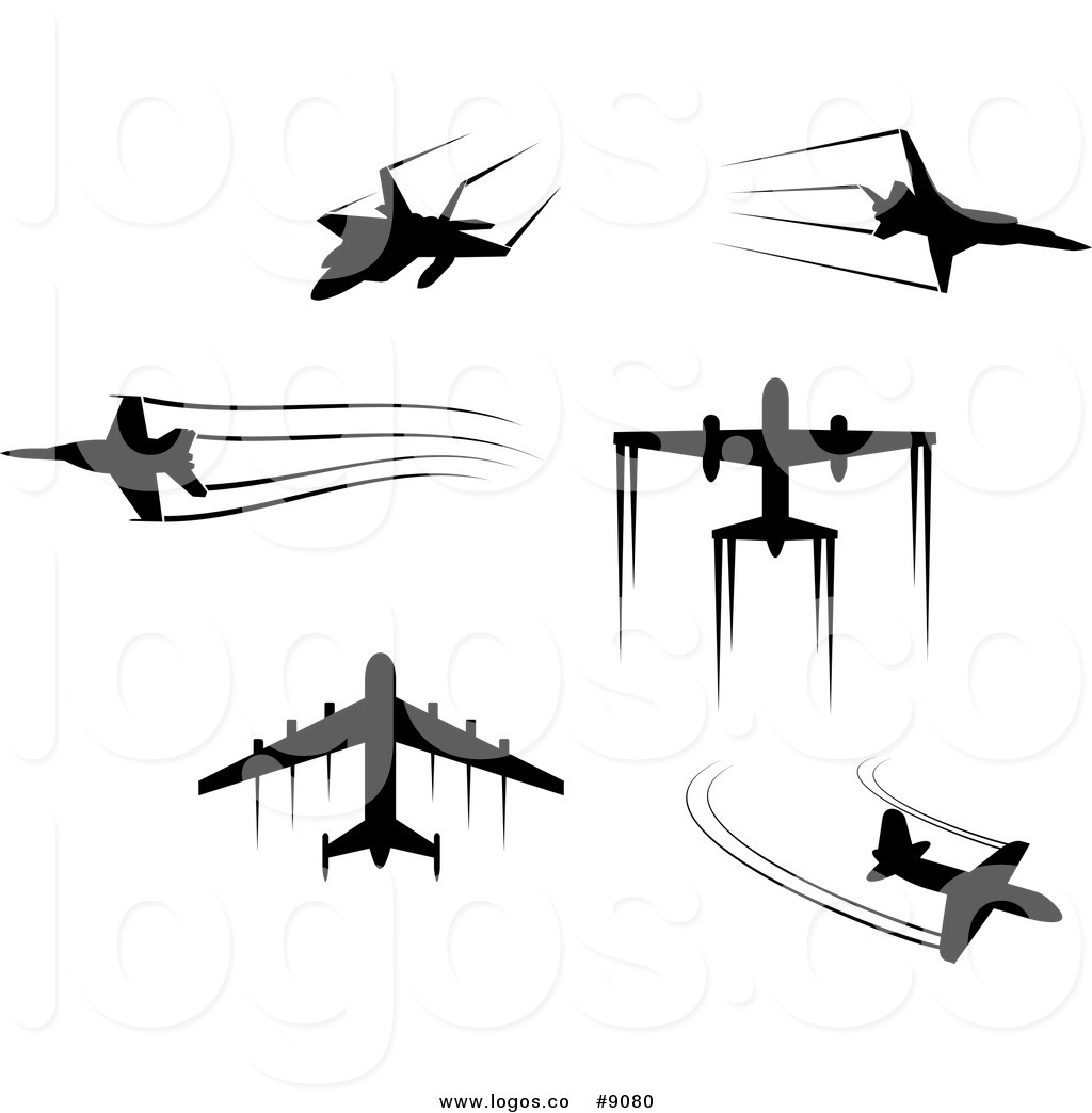 1024x1044 Royalty Free Clip Art Vector Black Silhouetted Airplanes