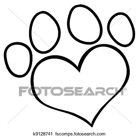 450x444 Clipart Of Animal Trails With Title K2278100