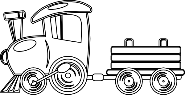 600x310 Train Outline Clip Art
