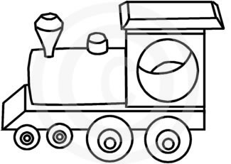 325x231 Train Clipart Black And White