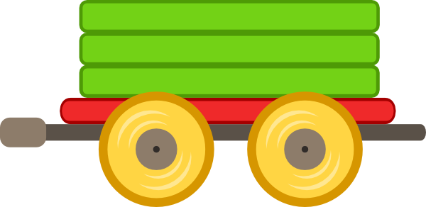 600x292 Train Car Green Clip Art