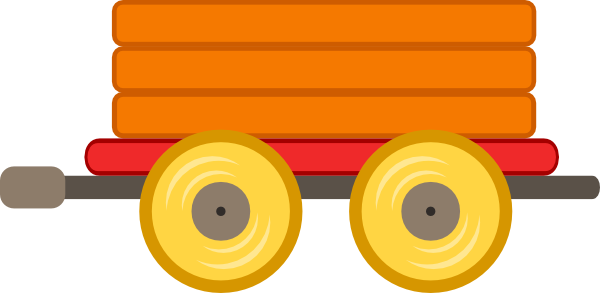 600x293 Train Car Orange Clipart