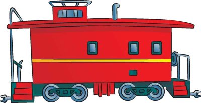 400x205 Caboose Clipart