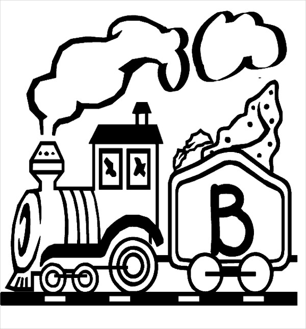 600x645 Train Coloring Pages