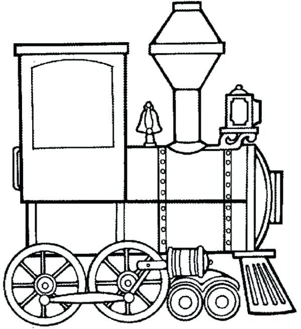600x655 Train Engine Coloring Page Steam Train Locomotive Coloring Page