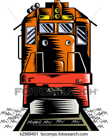 372x470 Clipart Of Diesel Train K2569401