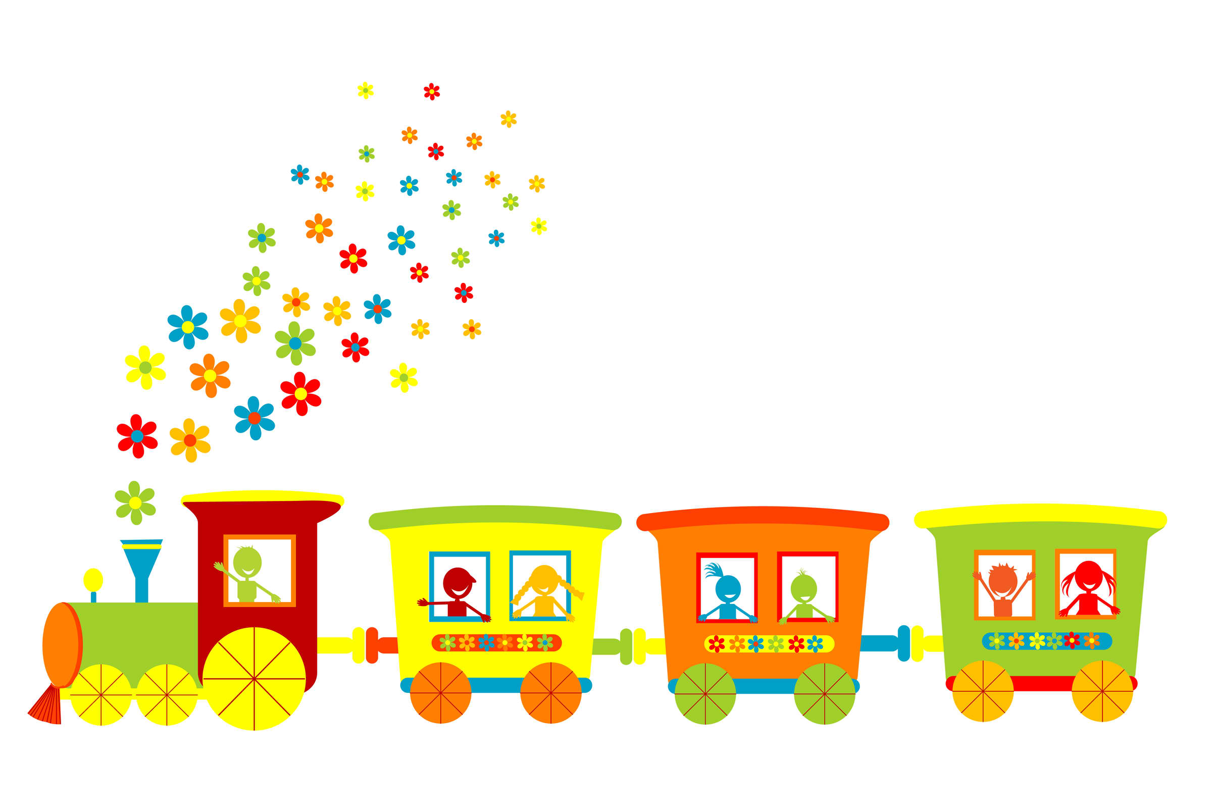 2400x1600 Kids Choo Choo Train Clipart