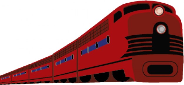 626x291 Modern Train Cartoon In Red Vector Vector Free Download