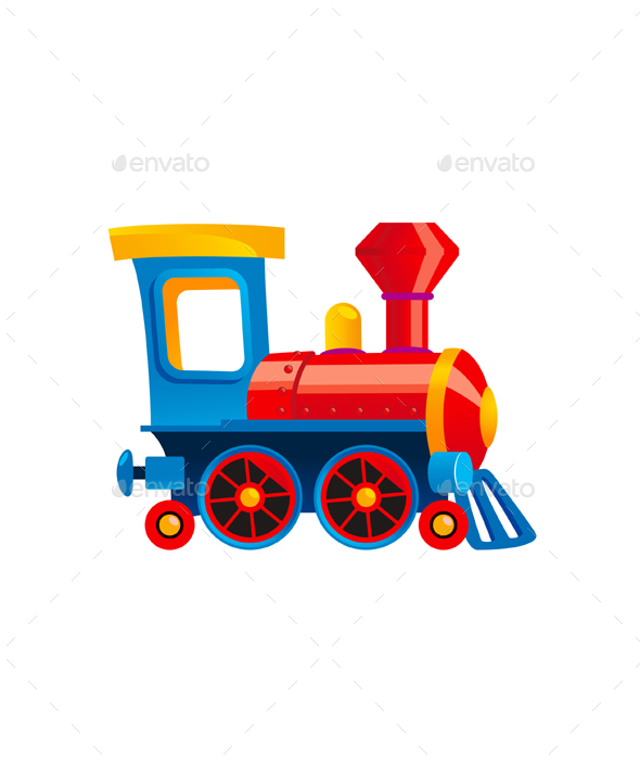 590x700 Toy Train Cartoon Kids Illustration By Dragon 27 Graphicriver