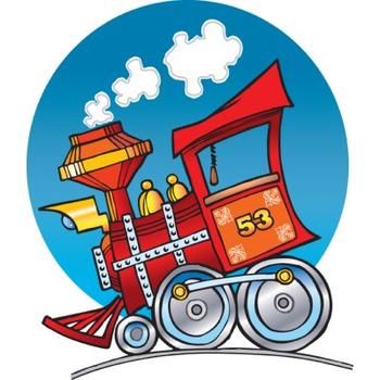350x350 Train Going Round And Round Clipart