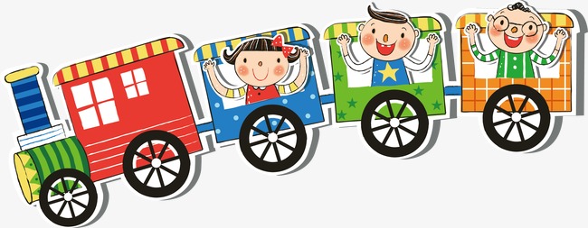 650x253 Train Children Vector, Train, Cartoon Characters, Children Png