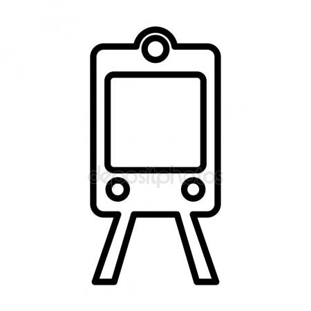450x450 Train Subway Line Icon. Outline Vector Sign. Logo Illustration
