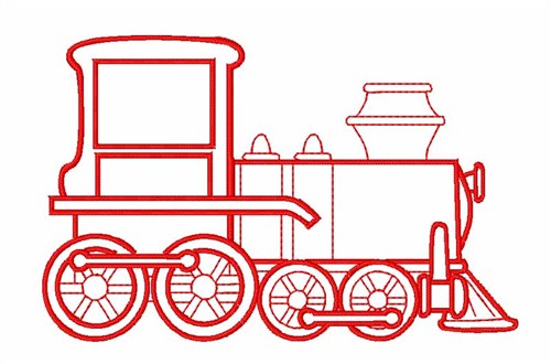 500x330 Choo Choo Train Outline Embroidery Designs, Machine Embroidery