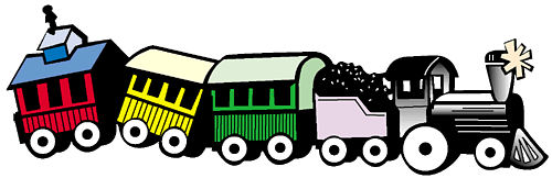 500x162 Children's Train Clip Art