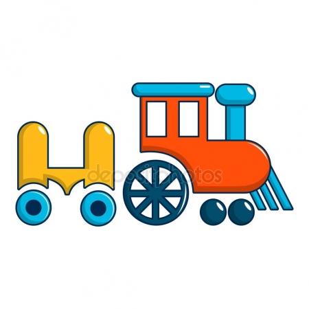 450x450 Children Ride Train Icon, Cartoon Style Stock Vector