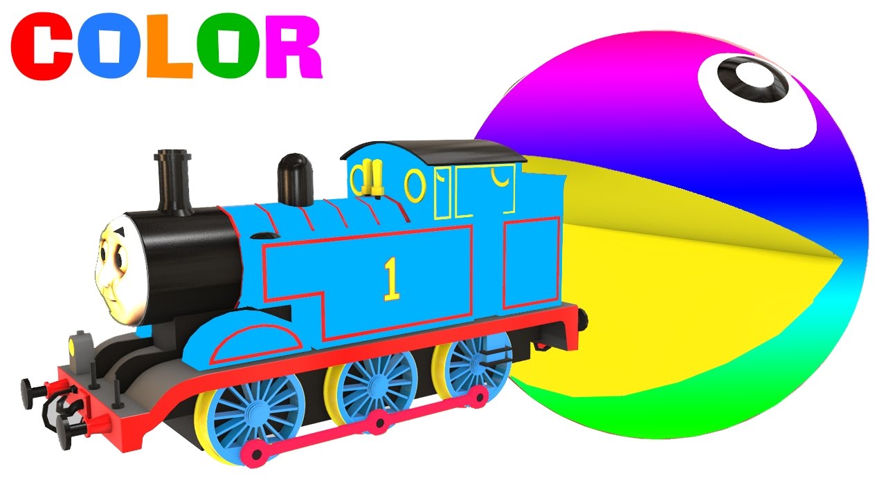 1280x720 Color Fun Train Amp Cars Cartoon 3d And Colors For Kids And Children
