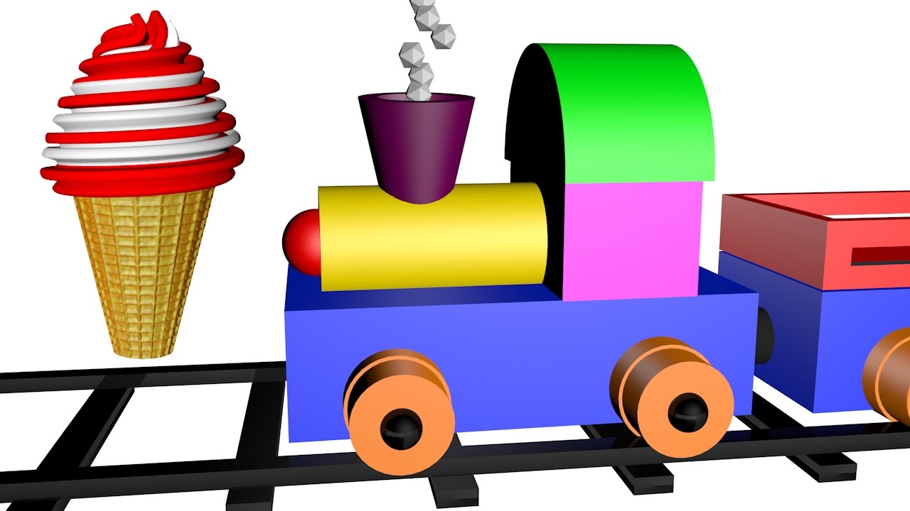1280x720 Learn Colors With Ice Cream Train For Kids And Children