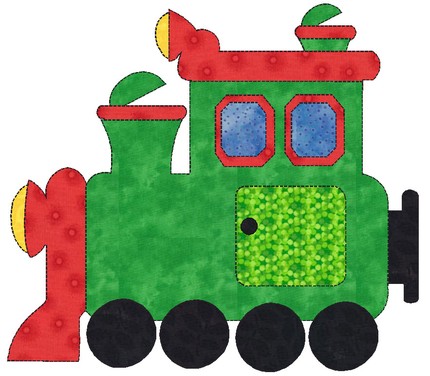 430x376 Toy Train Applique Pattern For Children In Pdf Delivery