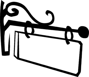 298x258 Blank Old Fashioned Sign Clip Art