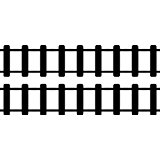 160x160 Sunny Decals Railroad Track Border Fabric Wall Decal