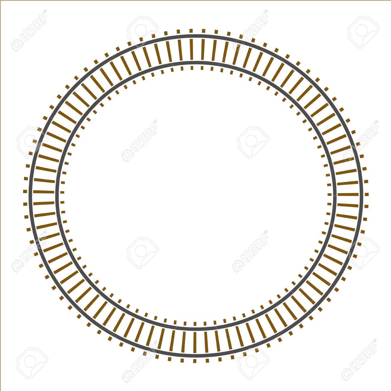1300x1300 Infinity Circle Train Railway Track Royalty Free Cliparts, Vectors