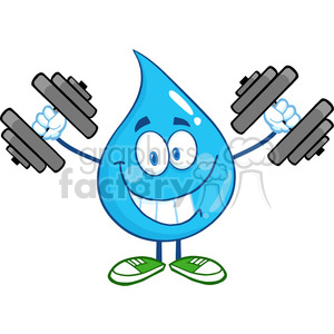 300x300 Royalty Free 6218 Royalty Free Clip Art Smiling Water Drop Cartoon