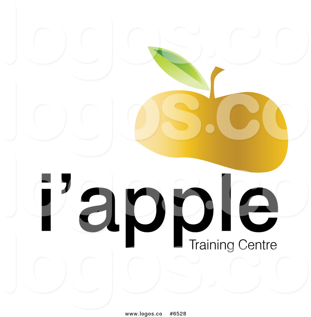 1024x1044 Royalty Free Clip Art Vector Logo Of A Partial Gold Apple And Text