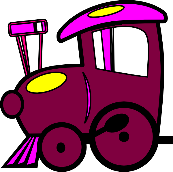 600x596 Train Clipart Purple