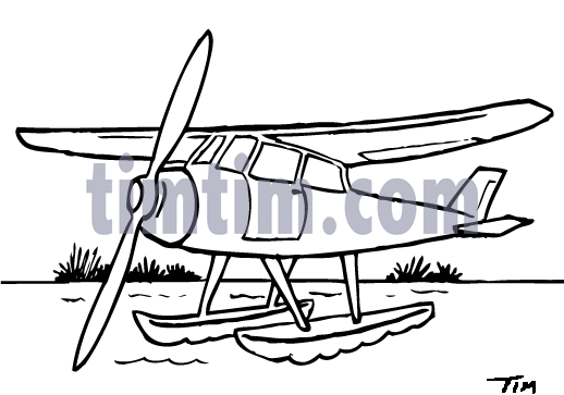 518x363 Free Drawing Of A Sea Plane Bw2 From The Category Trains Planes