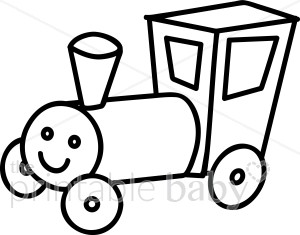 300x235 Train Outline Clipart